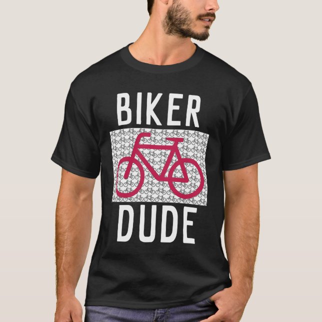 BIKER DUDE MENS BIKE T-Shirts (Frente)