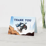 Biker Kid Dirt Stunt Bike Birthday Cartões de agra<br><div class="desc">Celebre o dia especial do seu filho com uma festa de aniversário temática de motociclista empolgante! Nossos cartões de convite personalizados apresentam uma bicicleta dublê, perfeita para a celebração do seu dublê. Convide todos os seus amigos e deixe a festa começar! Com uma festa temática, seu filho e seus convidados...</div>