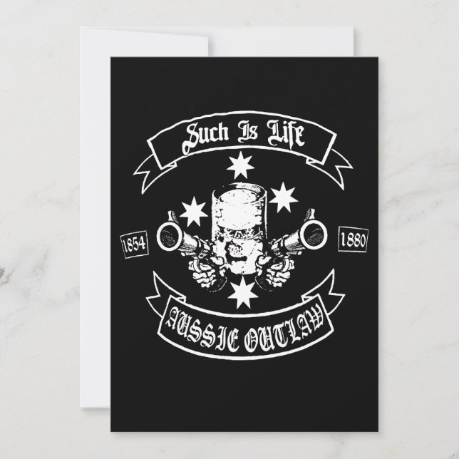 Biker Ned Kelly Such Is Life Aussie Fora da Lei Ca (Frente)