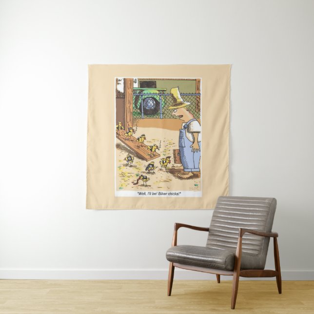 Biker Pintinhos khaki tapeçaria (In Situ)