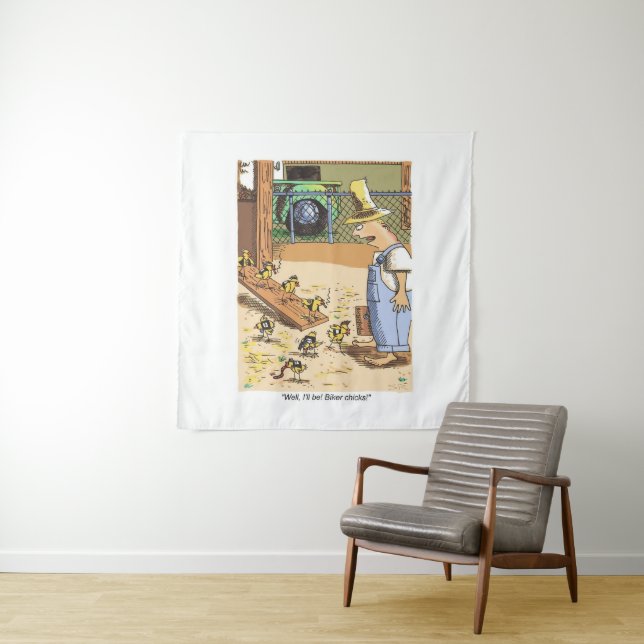 Biker Pintinhos tapeçaria (In Situ)