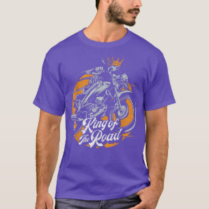 Biker Skeleton King Motorcycle Rider - T-Shirt