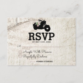 Biker Wedding RSVP Inserir Placa Aberta