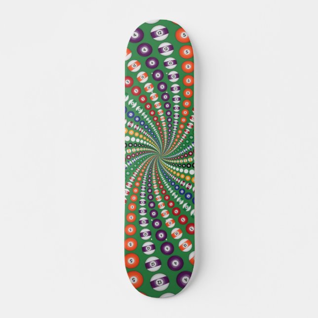 Bilhar / Bolas de Piscina Espiral: skate (Frente)