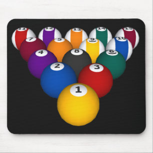 Bilhar/bolas de piscina - Mousepad feito sob