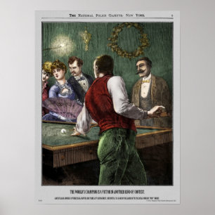 Bilhar do poster da gazeta da polícia