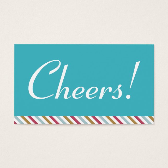 Bilhete azul para festas de coquetel Martini (Frente)