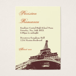 Bilhete de admissão baile de formatura de oferta d