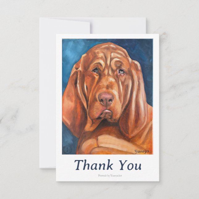 bilhete de agradecimento do bloodhound (Frente)