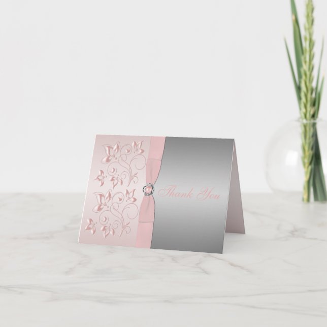 Bilhete de Agradecimento do Nó de Amor Floral Prat (Frente)