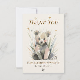 Bilhete de Agradecimento do Urso Personalizado