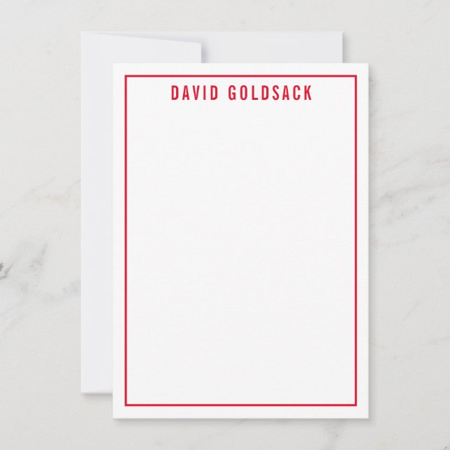 BILHETE DE AGRADECIMENTO moderno nome simples verm (Frente)