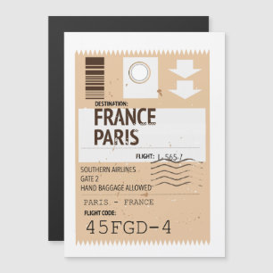 Bilhete de avião Paris França