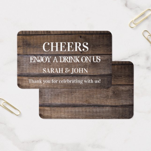 Bilhete de Bebida Rústica Simples (Escritótio)