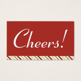 Bilhete de bebidas e coquetel de Martini