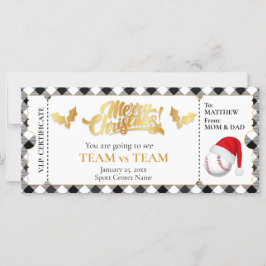 Bilhete de Beisebol de Natal, Voucher Presente Sur