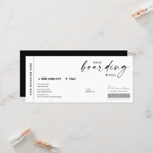 Bilhete de Companhia Aérea de Surpresa de Embarque