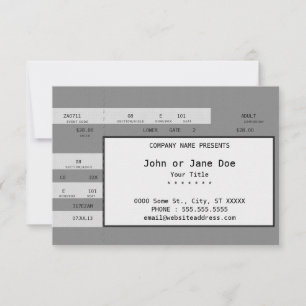 Bilhete de concerto para cinzas