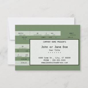 bilhete de concerto verde