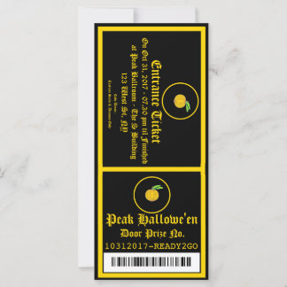 Bilhete de Convite para o Festa 2 do Hallowe