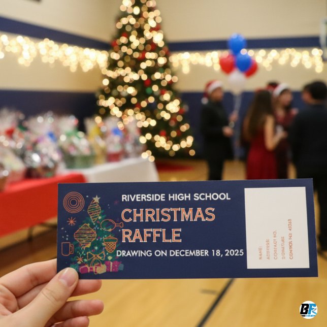 Bilhete de Entrada para Sorteio de Natal Laranja A (Criador carregado)