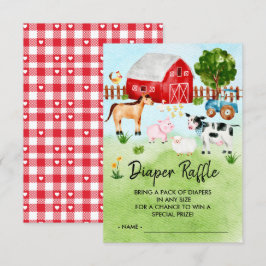 Bilhete de Fralda de Chá de fraldas de Animais de 