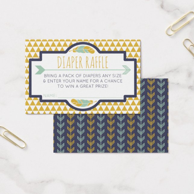 Bilhete de fralda Raffle, Asteca, Setas, Tribal (Escritótio)