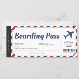 Bilhete de Oferta de Avião de Embarque Surpresa