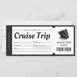 Bilhete de Passagem de Embarque de Cruzeiro