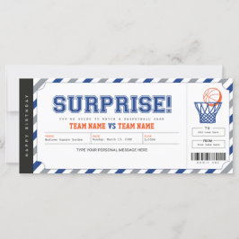 Bilhete de Presente de Estádio de Basquete Surpris