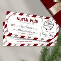 Bilhete de Presente de Natal da Lista Legal do Pol
