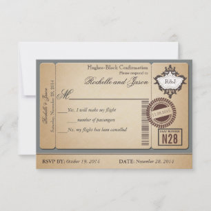 Bilhete de RSVP de Passaporte Antigo