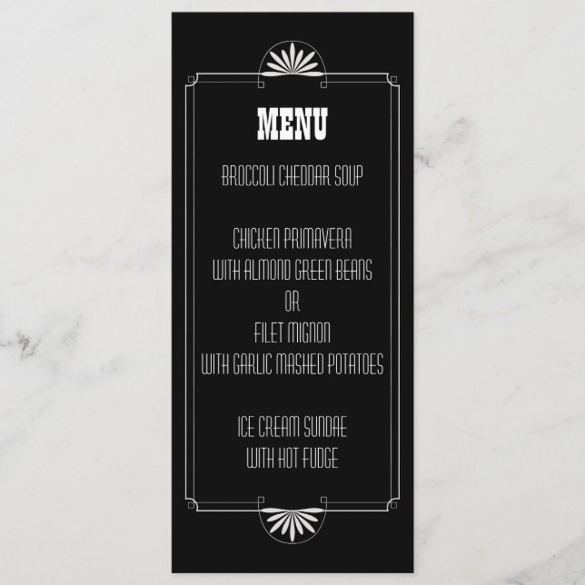 Bilhete de Teatro Menu de Casamento Convite (Frente)