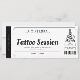 Bilhete de Voucher de Cartão de Presente de Tatuag