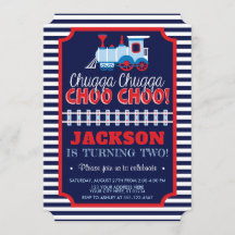 Bilhete do aniversário do trem do convite | do