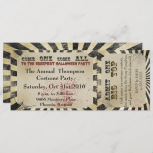 Bilhete do circo do convite de festas do Dia das