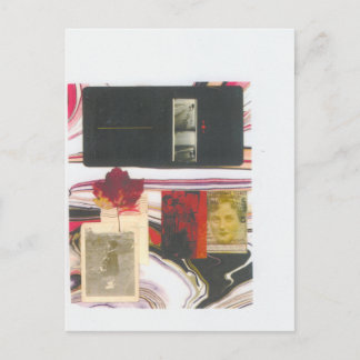 Bilhete do vintage e cartão da folha