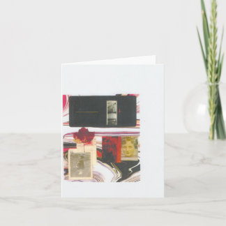 Bilhete do vintage e cartão de nota da folha