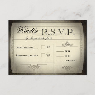 Bilhete do vintage que Wedding RSVP