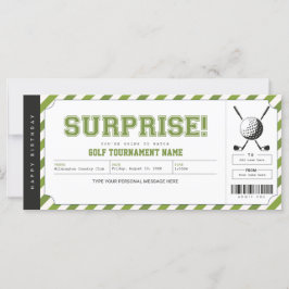 Bilhete Personalizado para o Torneio de Golfe Surp