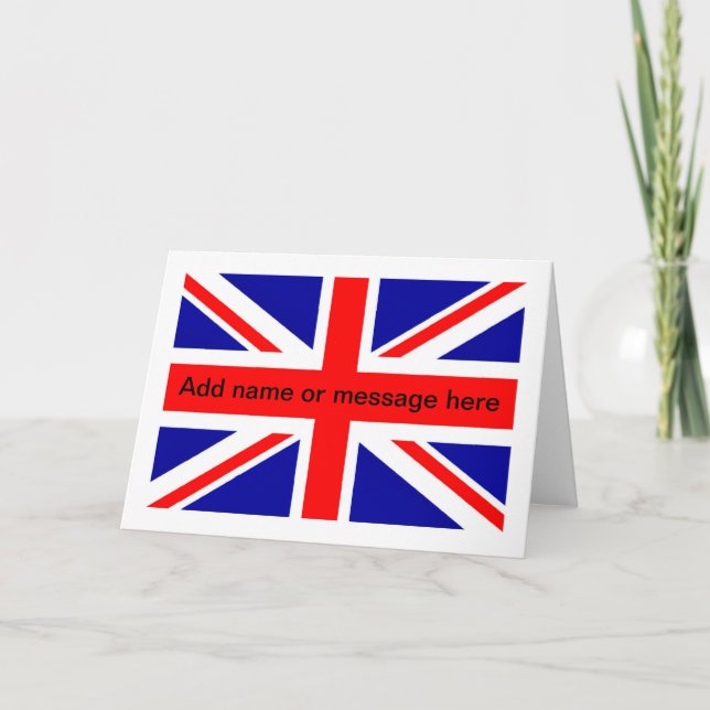 Bilhete Union Jack - bandeira inglesa - Cartão de  (Frente)