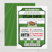 BILHETE VIP DE FUTEBOL Convite Bar Mitzvah
