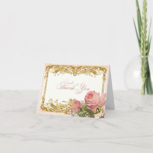 Bilhetes de Agradecimento Casa Solarenga Rosa Vint