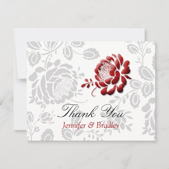 Bilhetes de Agradecimento de Casamento Personaliza (Frente)