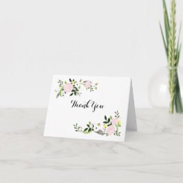 Bilhetes de Agradecimento do Jardim Floral -branco