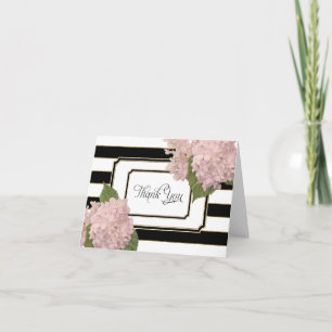 Bilhetes de Agradecimento Hortênsias Art Déco Flor