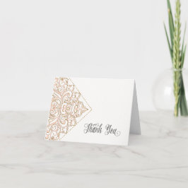 Bilhetes de Agradecimento Sofisticado Casamento Ro