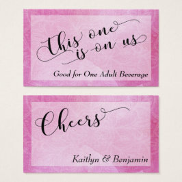 Bilhetes de Bebida de Casamento Mandala com Aquare