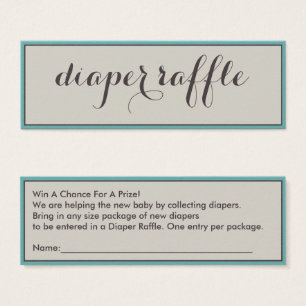 Bilhetes elegantes do Raffle da fralda
