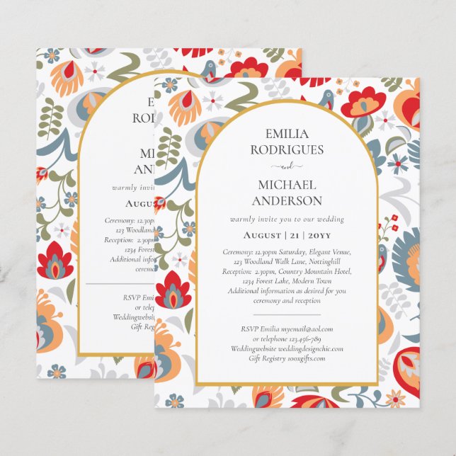 BILINGUAL DE Casamento BILINGUAL DE BILHAGEM ORÇAM (Frente/Verso)